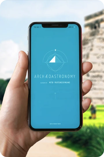 La schermata iniziale della App Archaeoastronomy