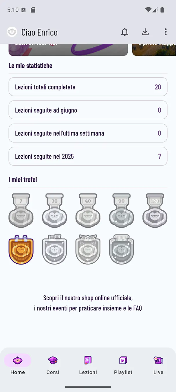 I trofei aggiungono un tocco di gamification all’esperienza.